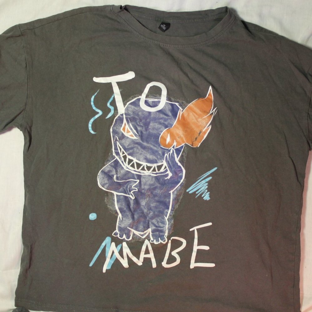 Grey to mabe demon skater shirt medium